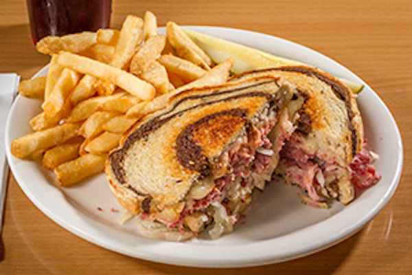Reuben sandwich Reuben sandwich and French fries